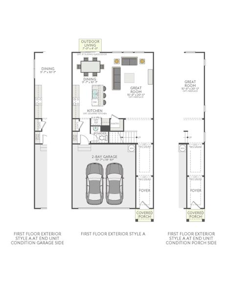 2D floor plan layout of this home in Southbridge, Fort Mill, SC (Image 3).
