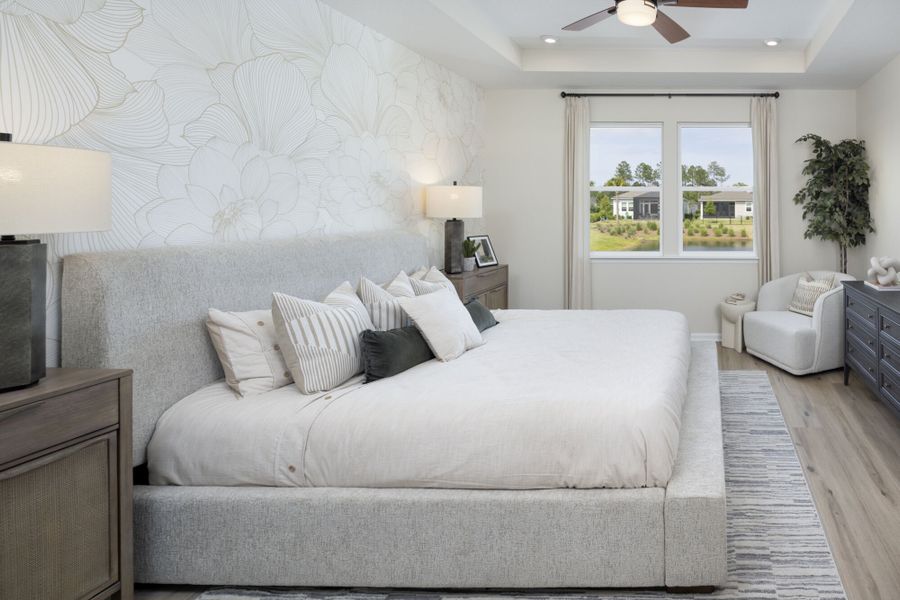 Furnished interior view inside a new home in RiverTown - WaterSong, St. Johns (Image 8).