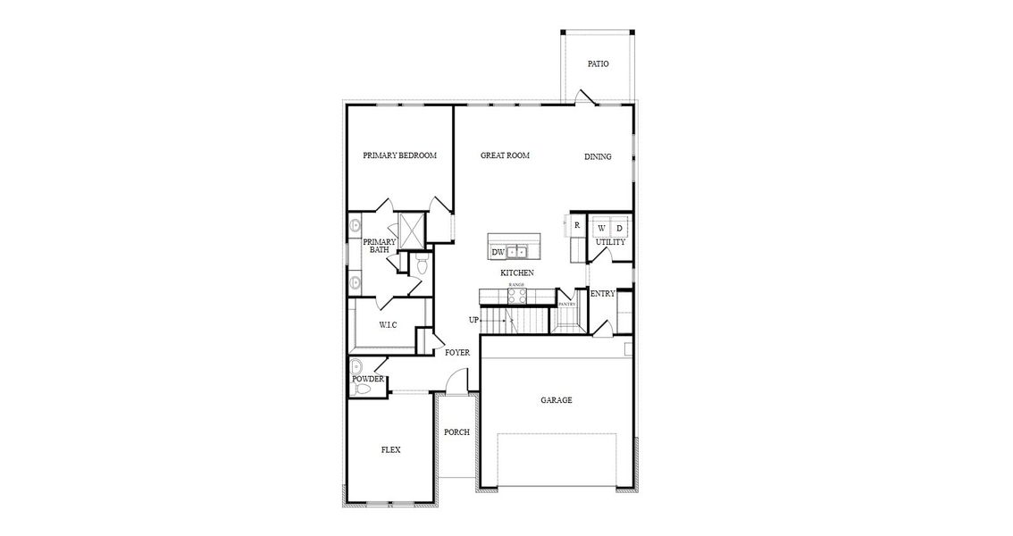 2D floor plan layout for the Kennedy by New Home Co. in The Residences Collection at Oakberry Trails, Waller, TX (Image 3). 2D floor plan layout for the Kennedy by New Home Co. in The Residences Collection at Oakberry Trails, Waller, TX (Image 3).