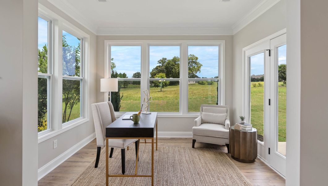 Representative furnished interior of a home built from the Hampshire by D.R. Horton in Hunters Creek, Greenwood (Image 23).