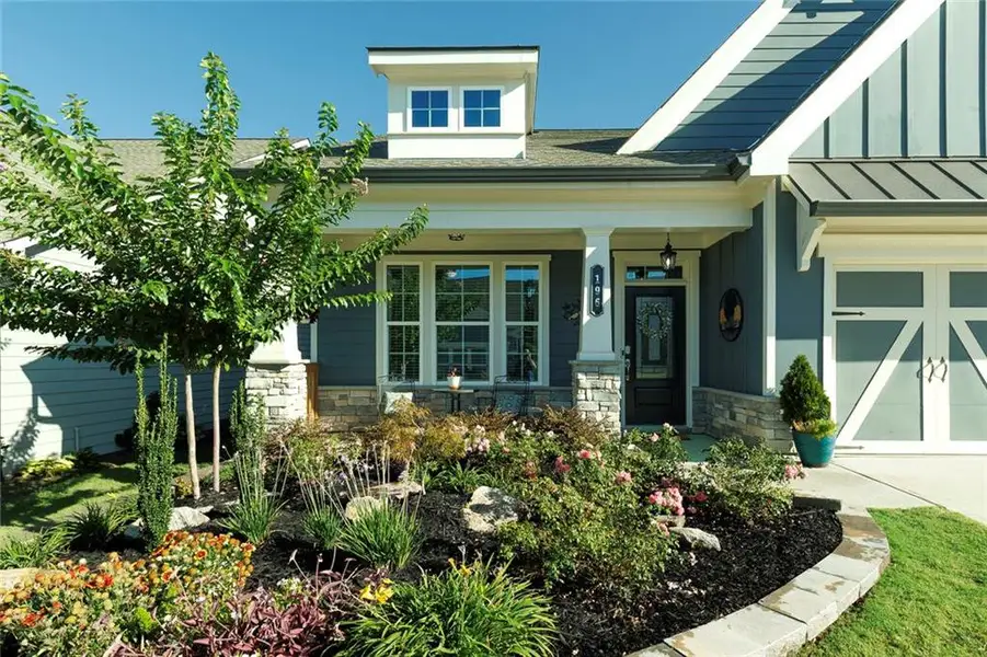 Exterior details and patio area of a home in , Canton (Image 36).