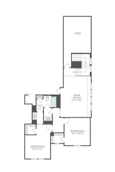 2D floor plan layout of this home in Sienna 60’, Missouri City, TX (Image 2). 2D floor plan layout of this home in Sienna 60’, Missouri City, TX (Image 2).