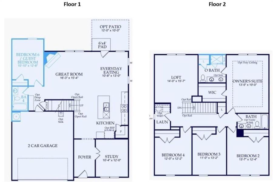 2D floor plan layout of this home in Berkeley Mill, Cumming, GA (Image 4). 2D floor plan layout of this home in Berkeley Mill, Cumming, GA (Image 4).