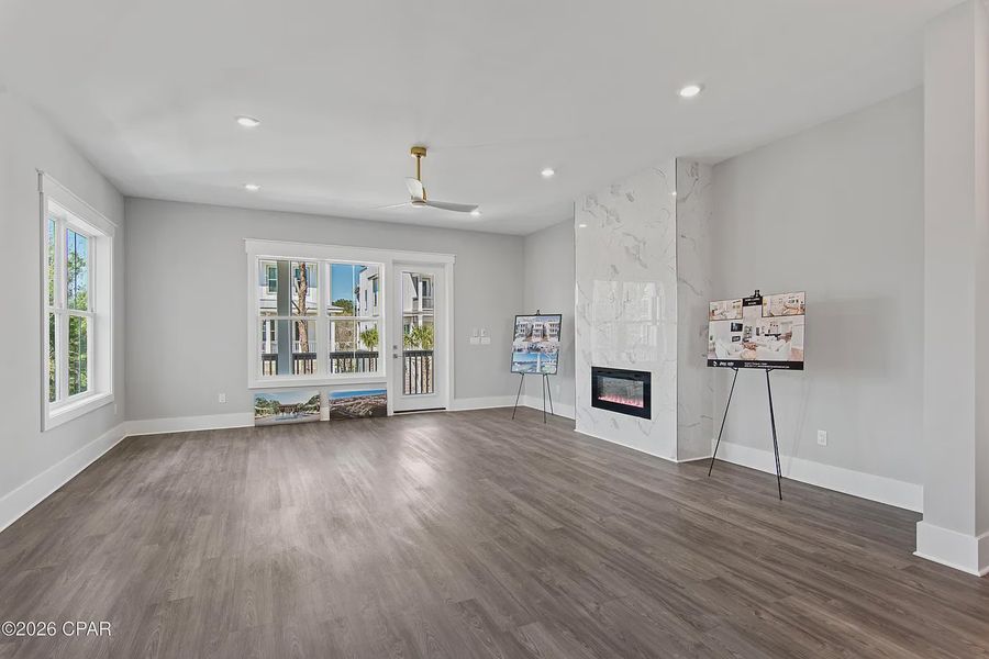 Spacious, unfurnished interior of a new home in Twin Palms, Inlet Beach (Image 11). Spacious, unfurnished interior of a new home in Twin Palms, Inlet Beach (Image 11).