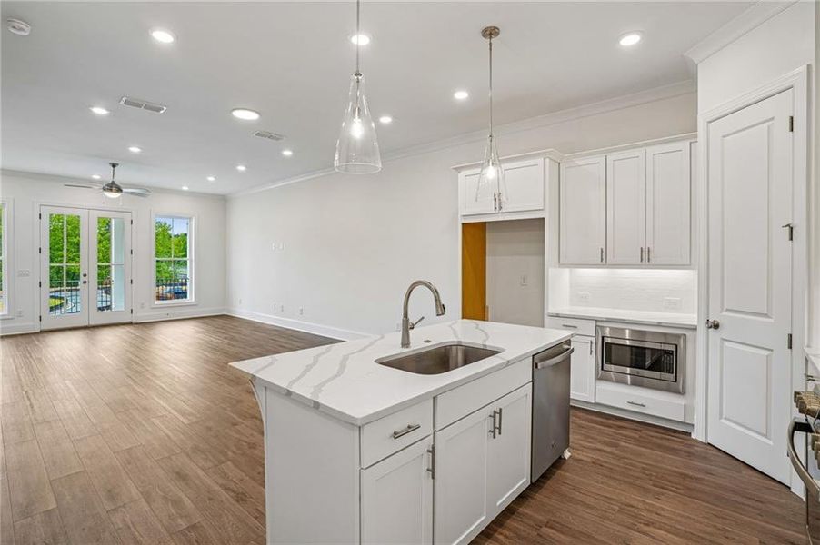 Furnished interior view inside a new home in Waterhaven, Cumming (Image 18).