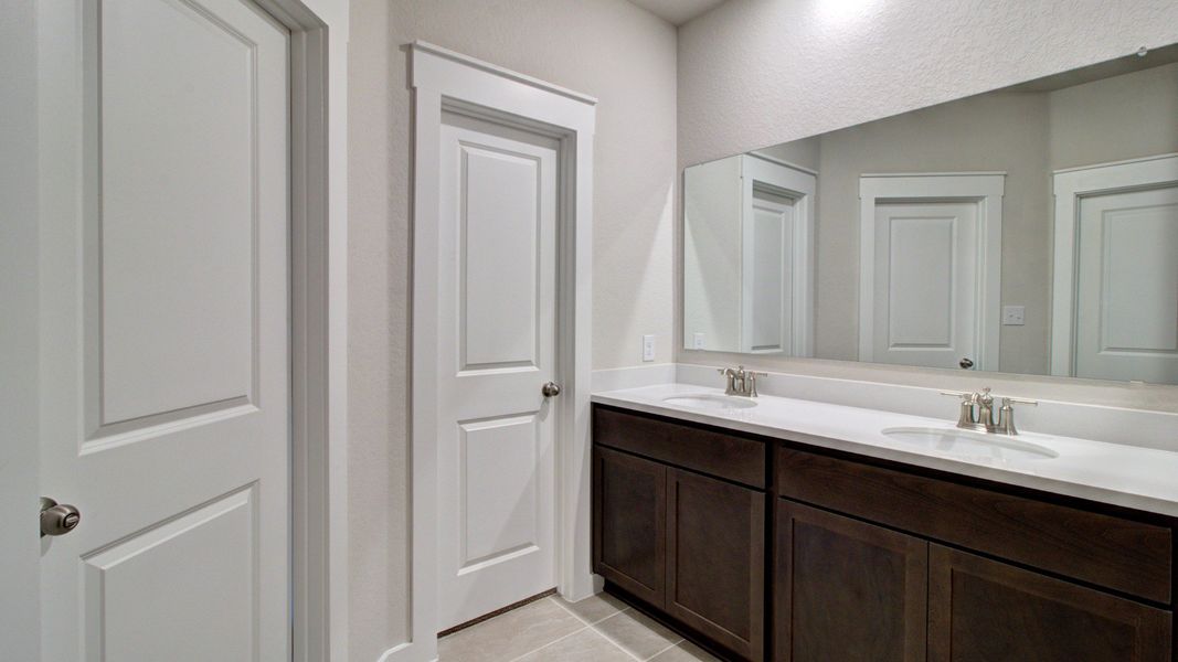 Owner's Bathroom Vanity with Dual Sinks