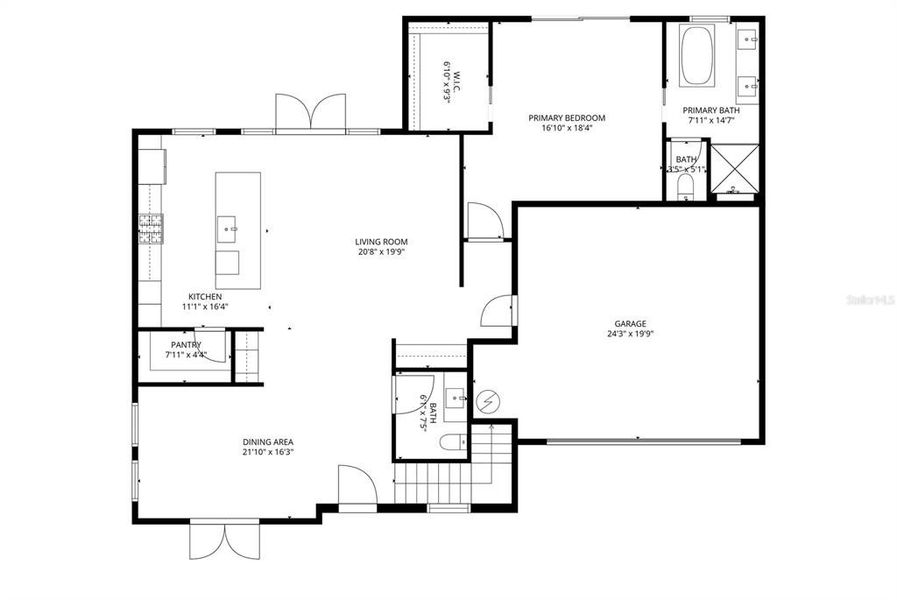 2D floor plan layout of this home in , Orlando, FL (Image 6).
