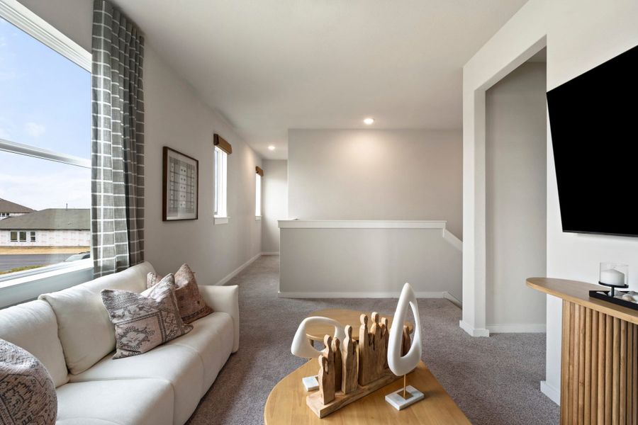 Representative furnished interior of a home built from the Tribeca by Tri Pointe Homes in Park Central, Georgetown (Image 39).