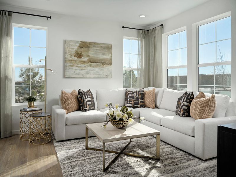 Representative furnished interior of a home built from the B by Tri Pointe Homes in Candelas Townhomes, Arvada (Image 5).