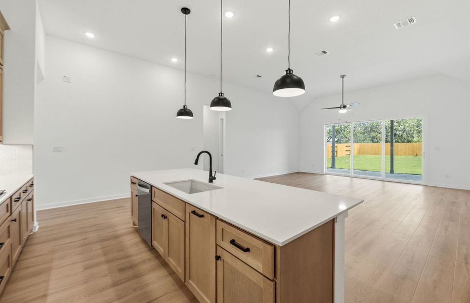 Furnished interior view inside a new home in 6 Creeks, Kyle (Image 5).
