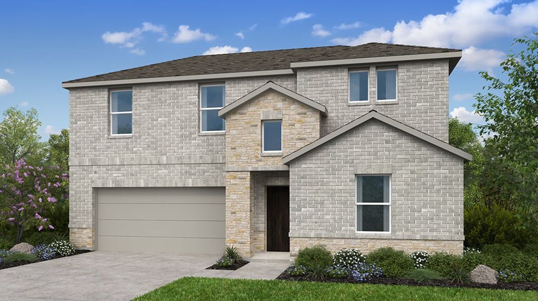 Representative exterior photo of a completed home built from the Cedar Park by Taylor Morrison in Parks at Foster Crossing, Anna, TX (Image 15).