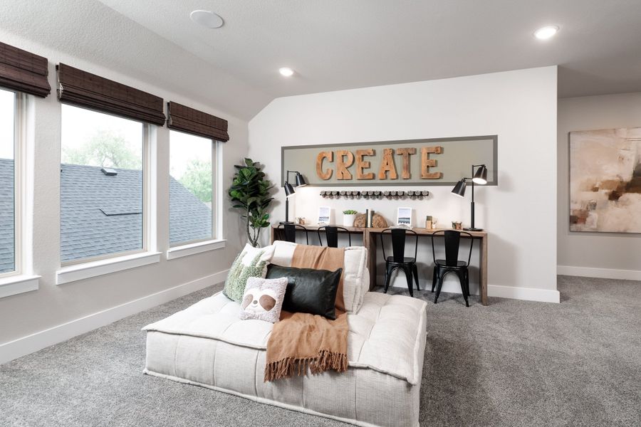 Representative furnished interior of a home built from the Emery by Tri Pointe Homes in Bridgewater, Midlothian (Image 9). Representative furnished interior of a home built from the Emery by Tri Pointe Homes in Bridgewater, Midlothian (Image 9).