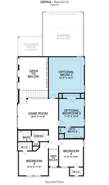 2D floor plan layout for the Leona by Landon Homes in Fields - East Village, Frisco, TX (Image 29). 2D floor plan layout for the Leona by Landon Homes in Fields - East Village, Frisco, TX (Image 29).