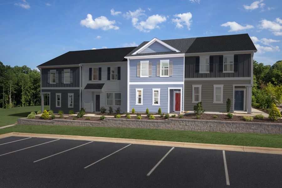 Representative exterior photo of a completed home built from the 1466 Modeled by KB Home in Biltmore, Raleigh, NC (Image 17). Representative exterior photo of a completed home built from the 1466 Modeled by KB Home in Biltmore, Raleigh, NC (Image 17).