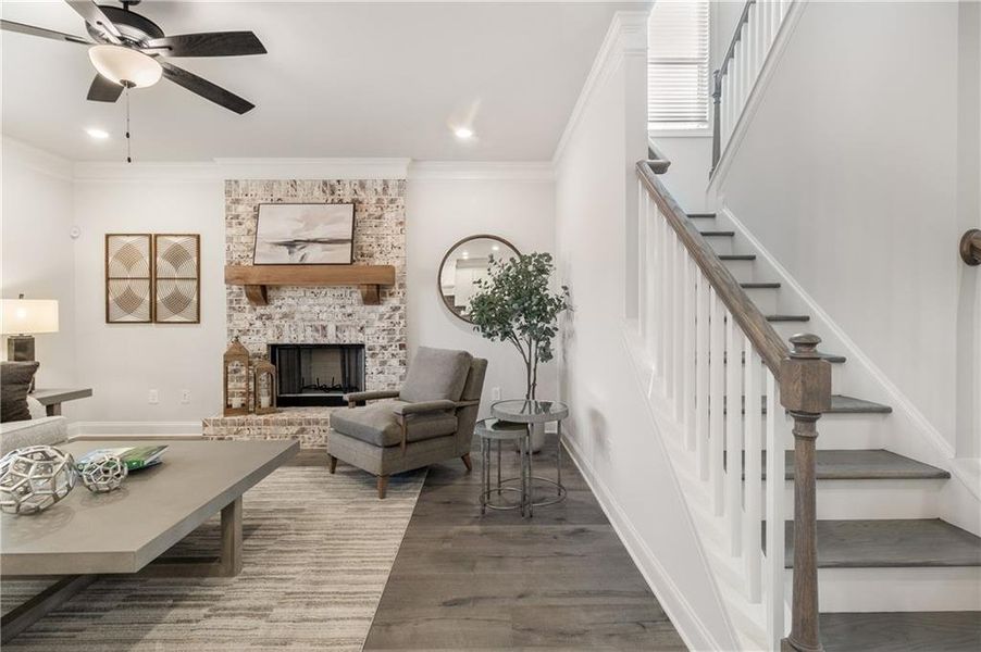 Furnished interior view inside a new home in Red Oak Ridge, Loganville (Image 13). Furnished interior view inside a new home in Red Oak Ridge, Loganville (Image 13).