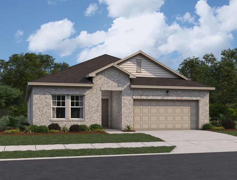 Representative exterior photo of a completed home built from the Ember by Starlight Homes in Gateway Parks, Forney, TX (Image 4). Representative exterior photo of a completed home built from the Ember by Starlight Homes in Gateway Parks, Forney, TX (Image 4).