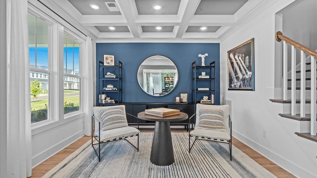 Representative furnished interior of a home built from the Stonehaven by DRB Homes in Pinebrook, Woodruff (Image 4).