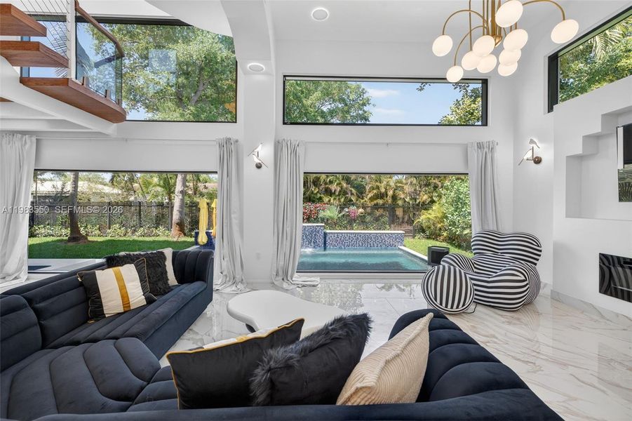 Furnished interior view inside a new home in , Biscayne Park (Image 87).