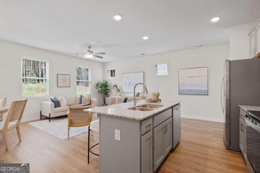 Furnished interior view inside a new home in Walden Park - The Retreat, Jonesboro (Image 16).