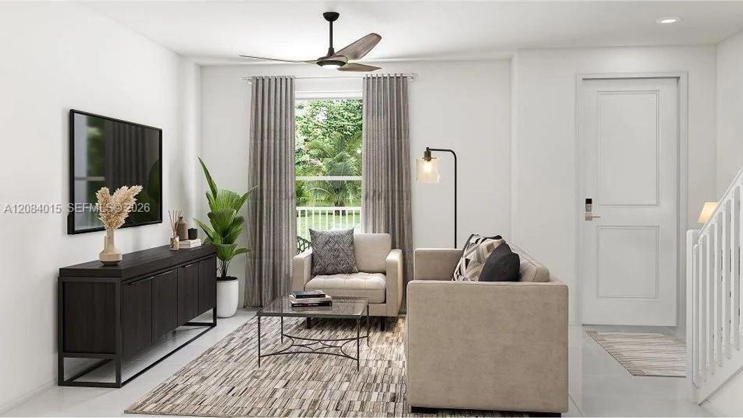 Furnished interior view inside a new home in Solstice, Miami (Image 9).