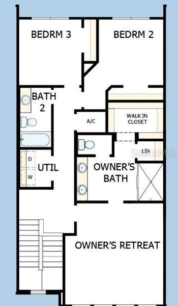2D floor plan layout of this home in , Wesley Chapel, FL (Image 3).