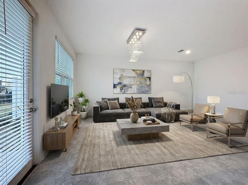 Furnished interior view inside a new home in , Davenport (Image 9).