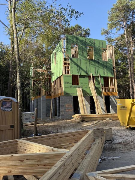 In-progress construction of a new home in The Preserve at Pennys Creek, Johns Island, SC (Image 8).