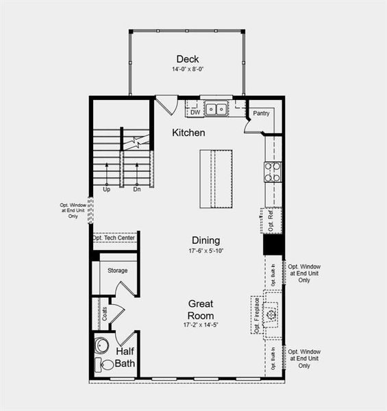 2D floor plan layout of this home in Somerset at Veterans Memorial, Mableton, GA (Image 3).
