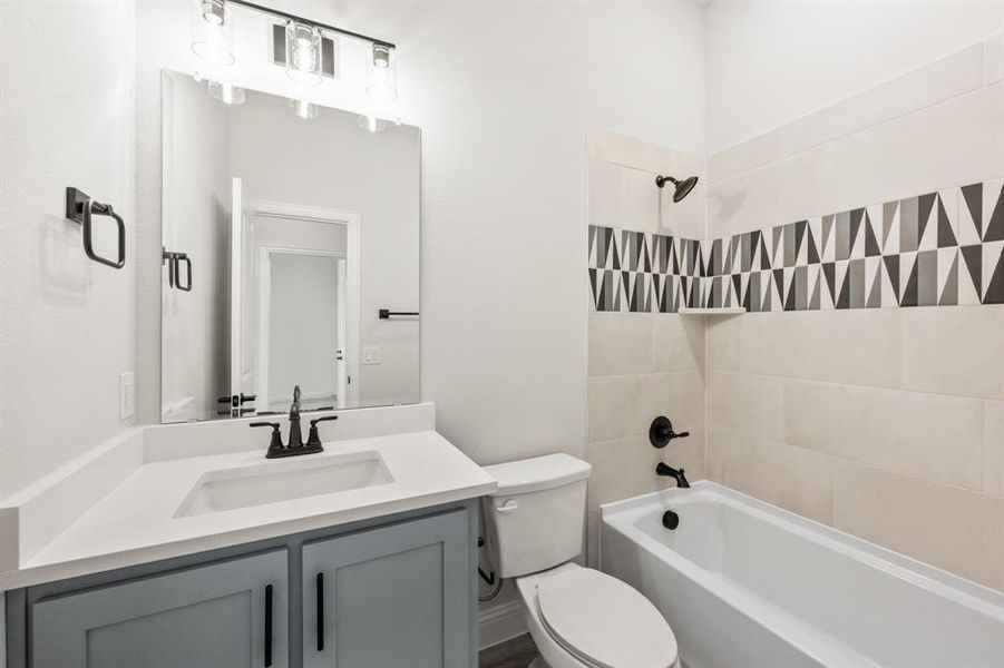 Furnished interior view inside a new home in Parks at Panchasarp Farms, Burleson (Image 11).