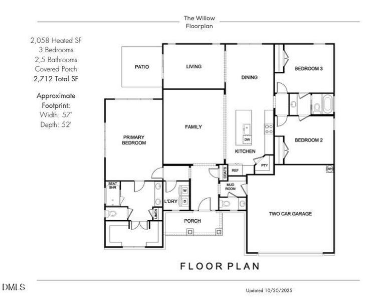 1) The Willow Floorplan