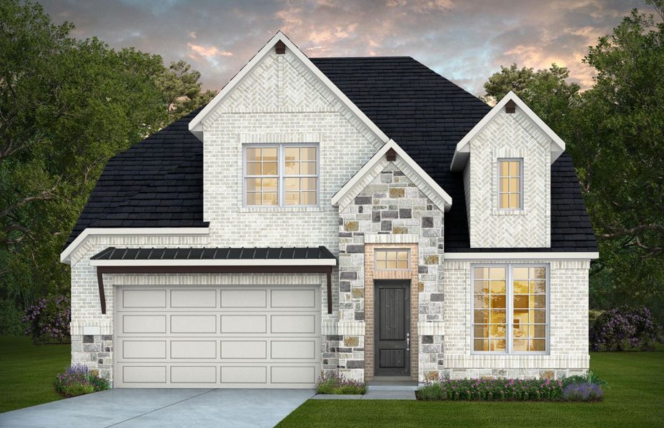 Representative exterior photo of a completed home built from the Iredell by Pulte Homes in Blue Creek Trails, Richmond, TX (Image 22). Representative exterior photo of a completed home built from the Iredell by Pulte Homes in Blue Creek Trails, Richmond, TX (Image 22).