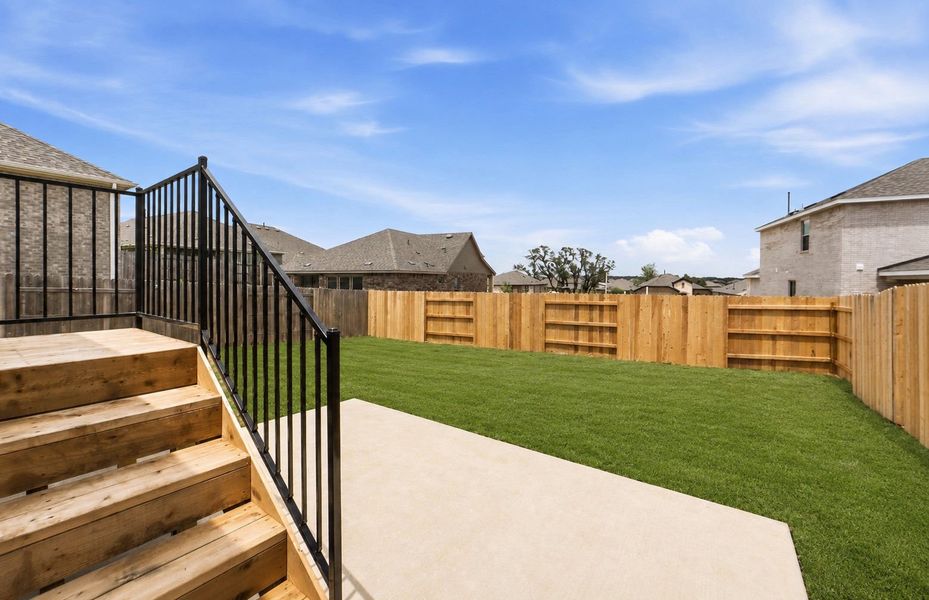 Exterior details and patio area of a home in La Cima, San Marcos (Image 28).
