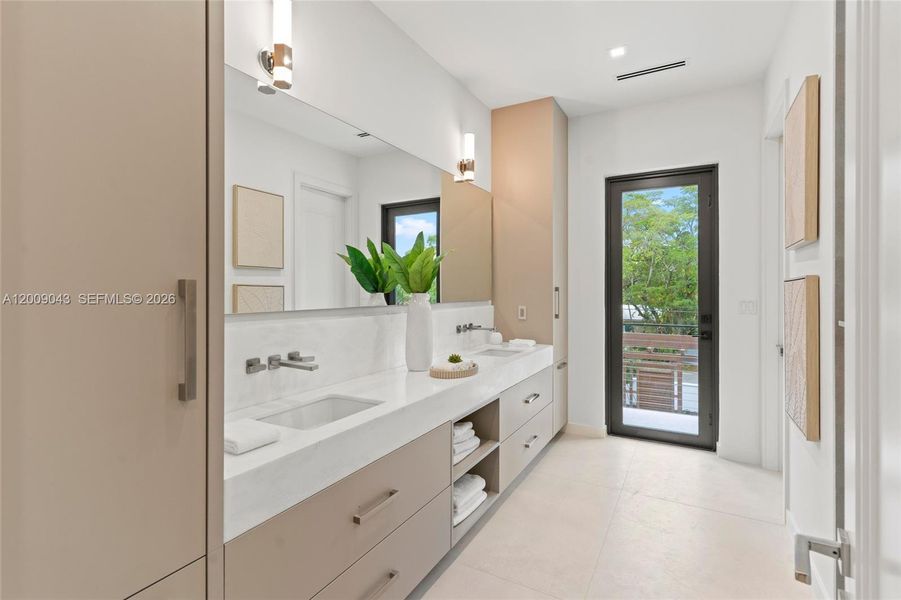 Furnished interior view inside a new home in , Coral Gables (Image 40).