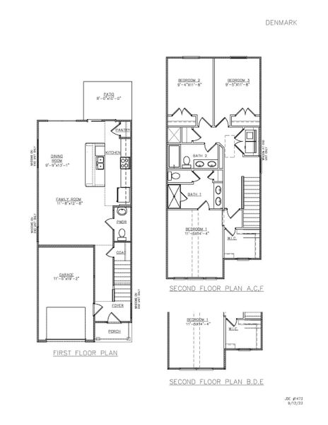 2D floor plan layout of this home in Pine Hills Townhomes at Cane Bay, Summerville, SC (Image 2). 2D floor plan layout of this home in Pine Hills Townhomes at Cane Bay, Summerville, SC (Image 2).