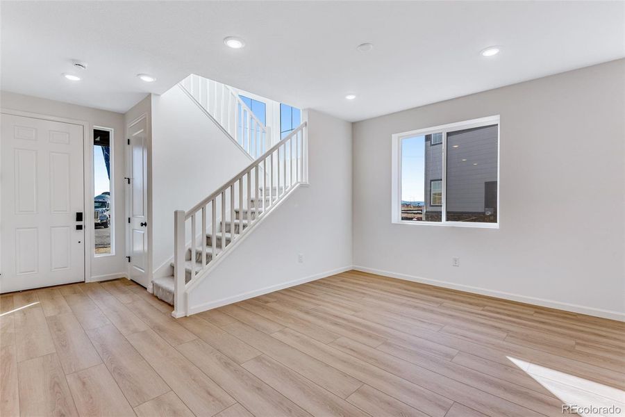 Spacious, unfurnished interior of a new home in Painted Prairie, Aurora (Image 48). Spacious, unfurnished interior of a new home in Painted Prairie, Aurora (Image 48).
