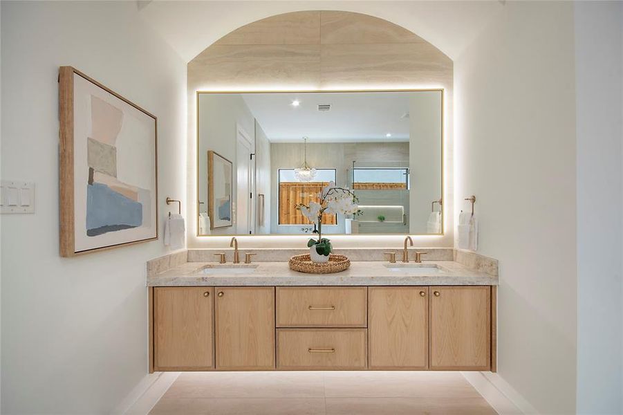 Furnished interior view inside a new home in , Dallas (Image 29).