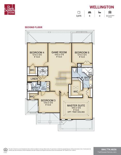 2D floor plan layout for the Wellington by Park Square Residential in Summerbrooke, Mount Dora, FL (Image 4). 2D floor plan layout for the Wellington by Park Square Residential in Summerbrooke, Mount Dora, FL (Image 4).