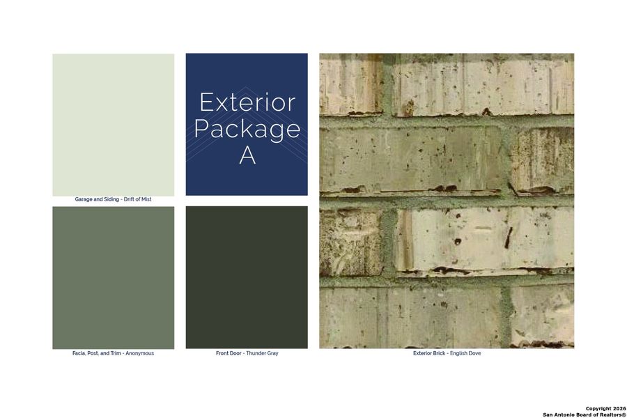 Sample of building materials used in homes in Meadows at Clear Springs, New Braunfels (Image 13).