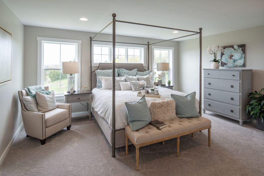 Representative furnished interior of a home built from the Addison by Keystone Custom Homes in Mayes Hall, Davidson (Image 7).