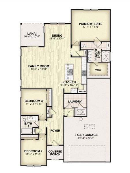 2D floor plan layout for the Sanibel by Rockwell Homes in Grassmere, Zellwood, FL (Image 3). 2D floor plan layout for the Sanibel by Rockwell Homes in Grassmere, Zellwood, FL (Image 3).