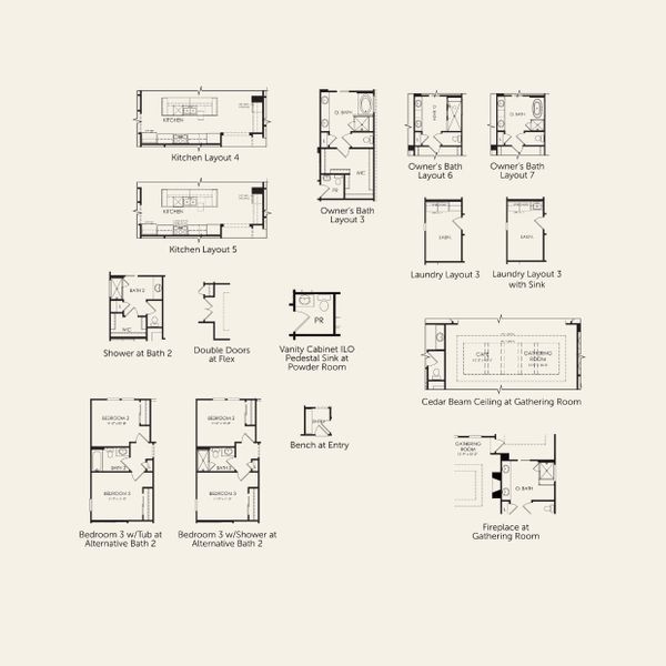 2D floor plan layout for the Stardom by Del Webb in Sun City Texas, Georgetown, TX (Image 4).