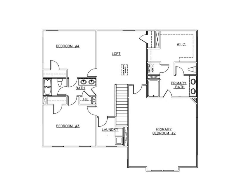 2D floor plan layout of this home in Crossvine Village, LaGrange, GA (Image 3).