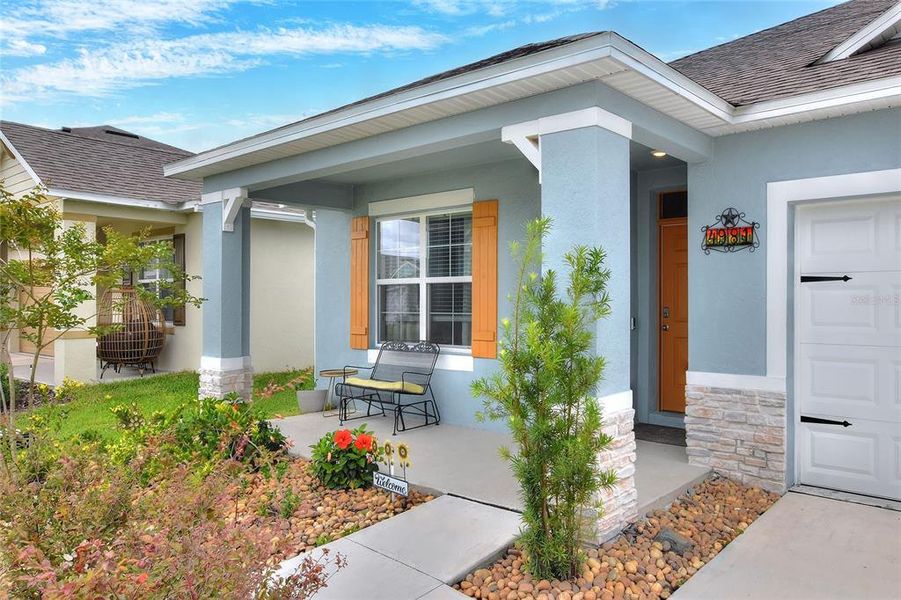 Exterior details and patio area of a home in Summerlin at Hawthorne Ranch, Lakeland (Image 22). Exterior details and patio area of a home in Summerlin at Hawthorne Ranch, Lakeland (Image 22).