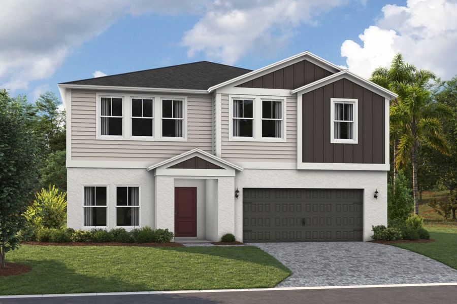 Representative exterior photo of a completed home built from the Mariana by Casa Fresca Homes in Lawson Dunes, Haines City, FL (Image 8).