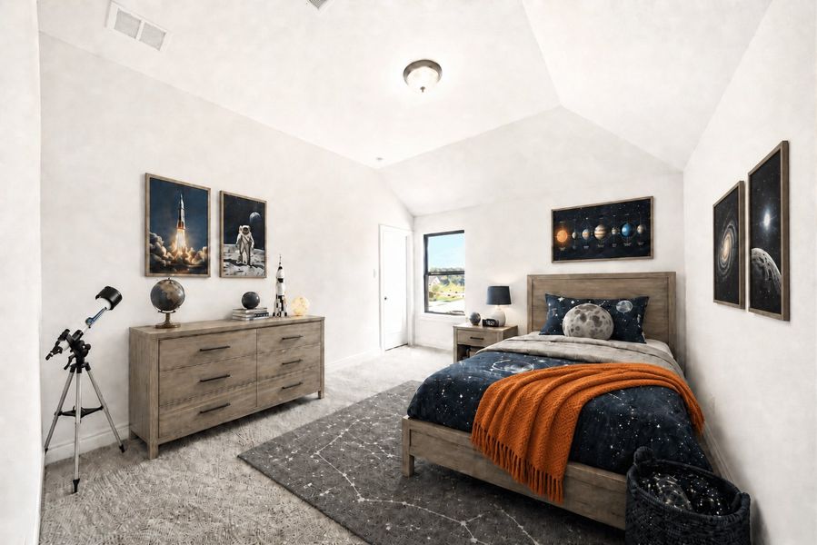 Furnished interior view inside a new home in Bridgeland 60′, Cypress (Image 8).