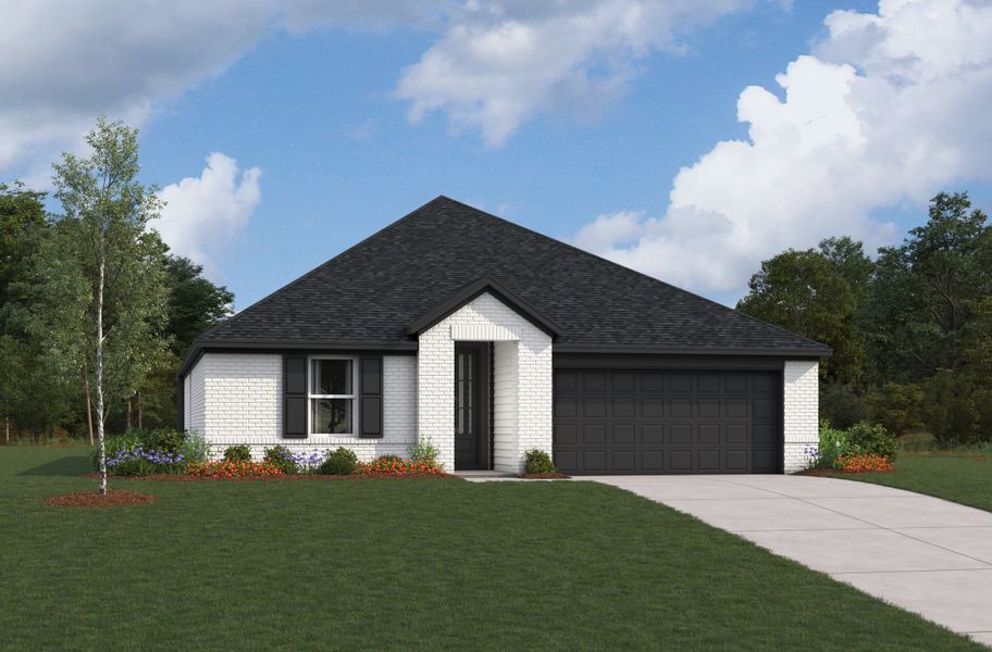 Representative exterior photo of a completed home built from the Sierra by Beazer Homes in Sorella: Landmark Collection, Tomball, TX (Image 11).