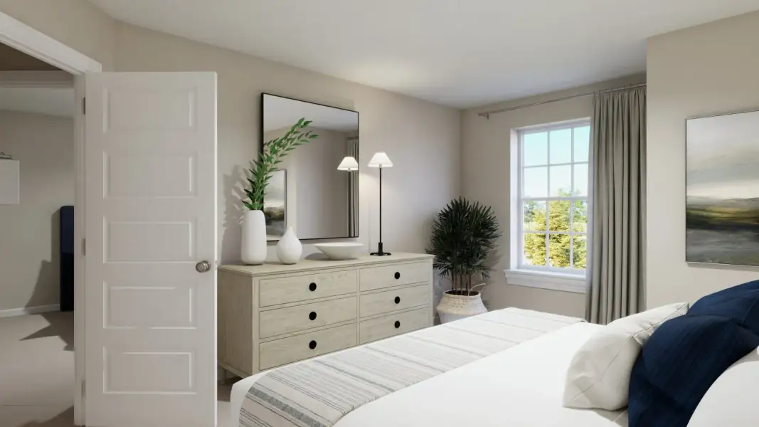 Representative furnished interior of a home built from the The Emerald by Legend Homes in River's Edge, Conroe (Image 28).
