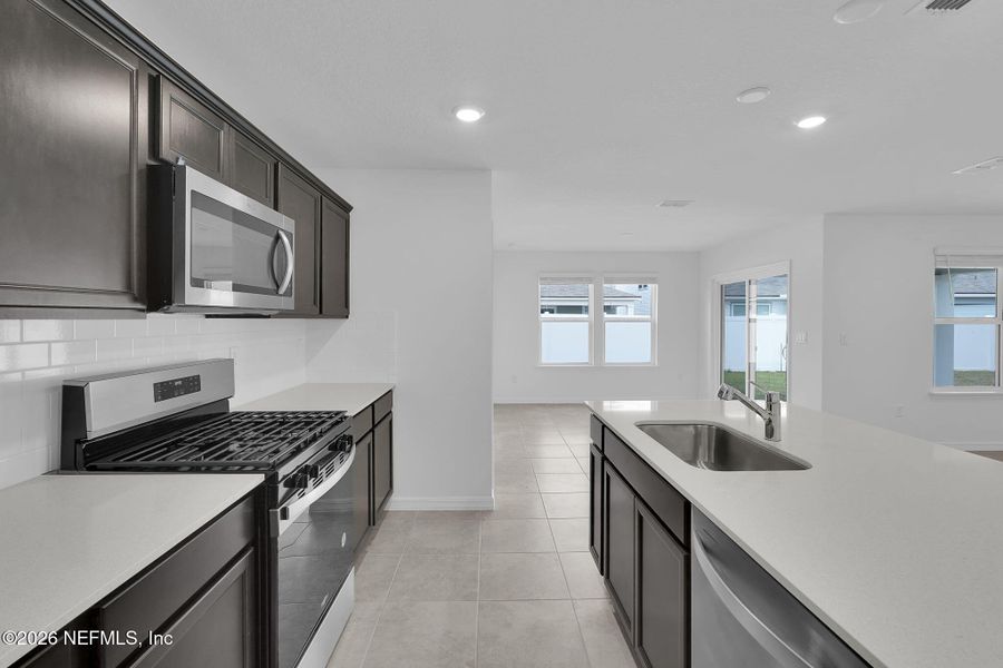 Furnished interior view inside a new home in Wells Landing, Jacksonville (Image 4).