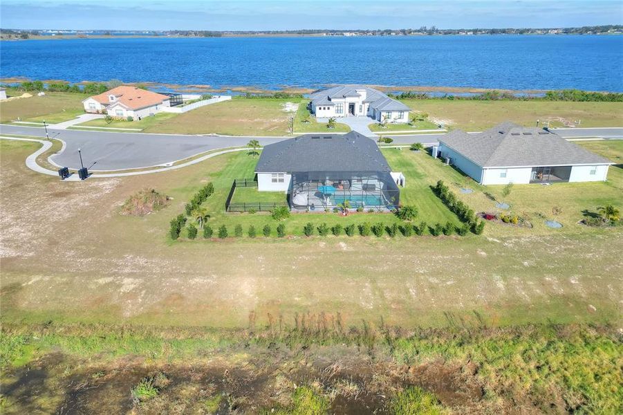 Aerial shot of back of property.