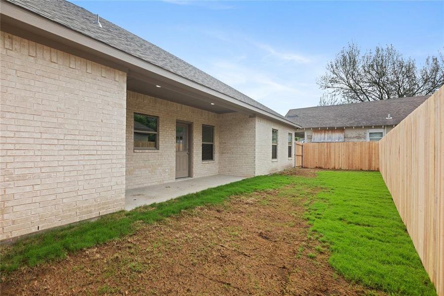 Exterior details and patio area of a home in , Tom Bean (Image 4). Exterior details and patio area of a home in , Tom Bean (Image 4).